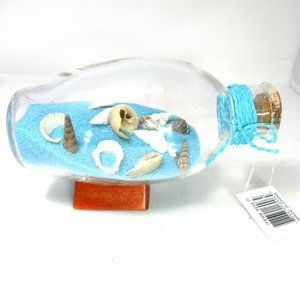 Scene in Bottle Beach Sea Shells Beach Life Glass Sealed with Cork